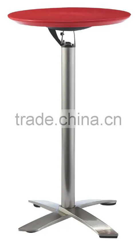 fashion modern outdoor folded ABS top brushed aluminum high cocktail table bar table LQ- BT308