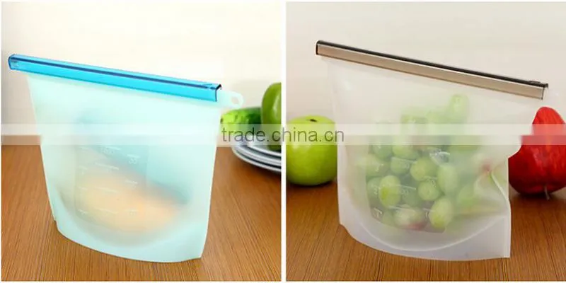 Wholesale Stock Portable Silicone Food Seal Freshness Protection Bag