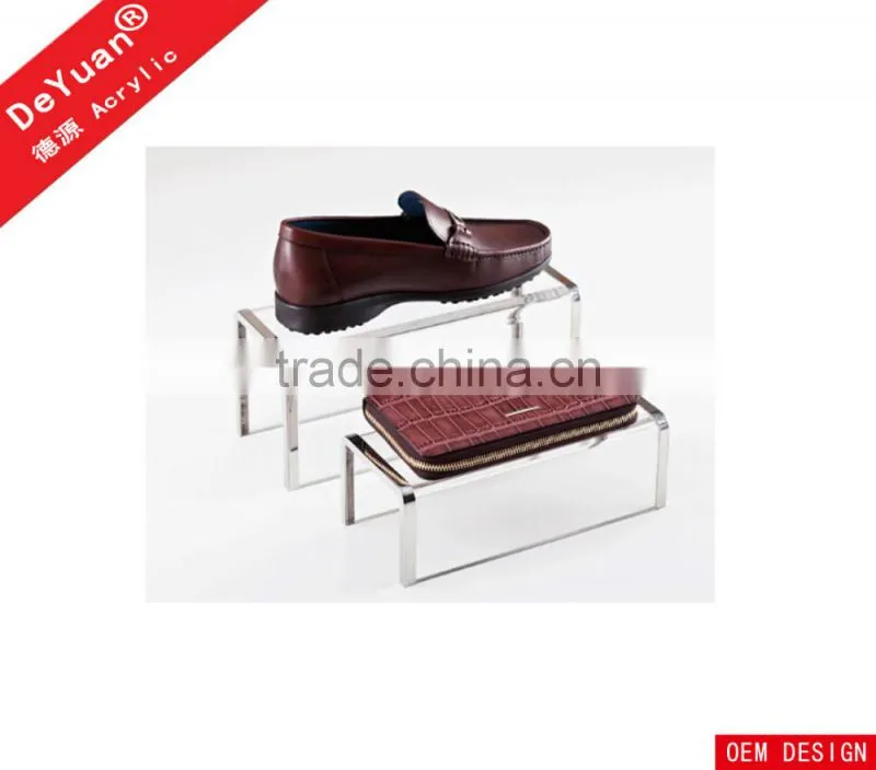 Elegant Transparent Acrylic Shoes Display Stand