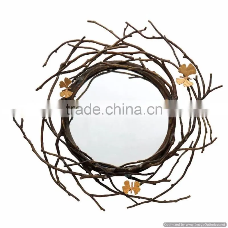 nickle plated aluminium metal wall mirror