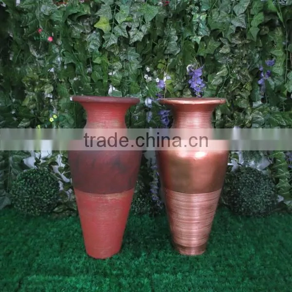 Fiberglass flower vase / bronze vase / tall vase