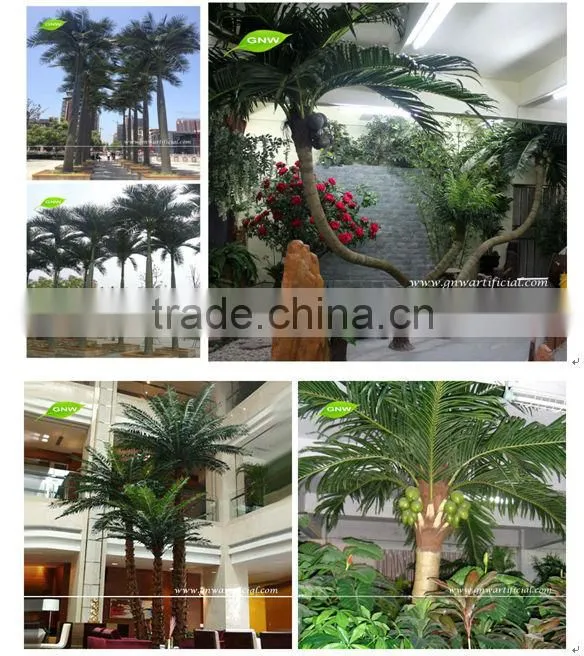 Man-made Outdoor Decorative Palm Trees Artificial for Landscaping APM035 GNW