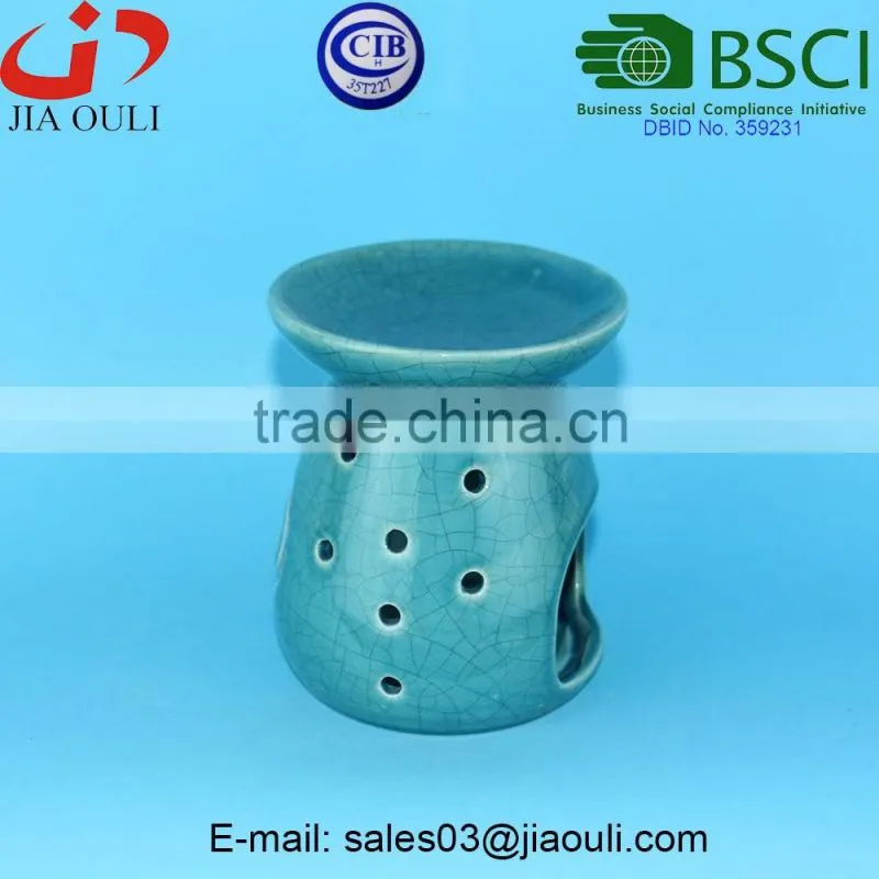Wholesale dotted decorative fragrance burner ceramic aromatherapy oil burner