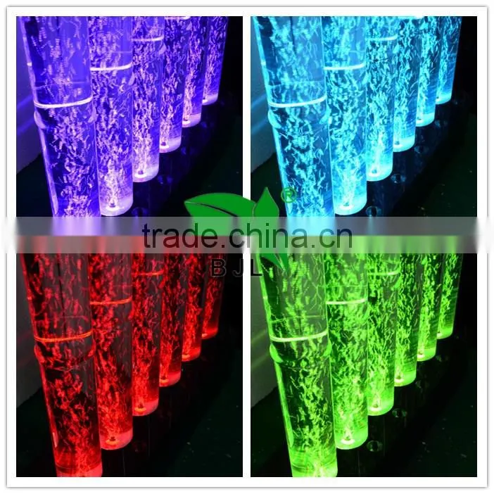 Interior decor ideas LED water bubble tube wall