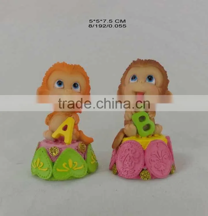 2016 new year decoration mresin onkey for sale