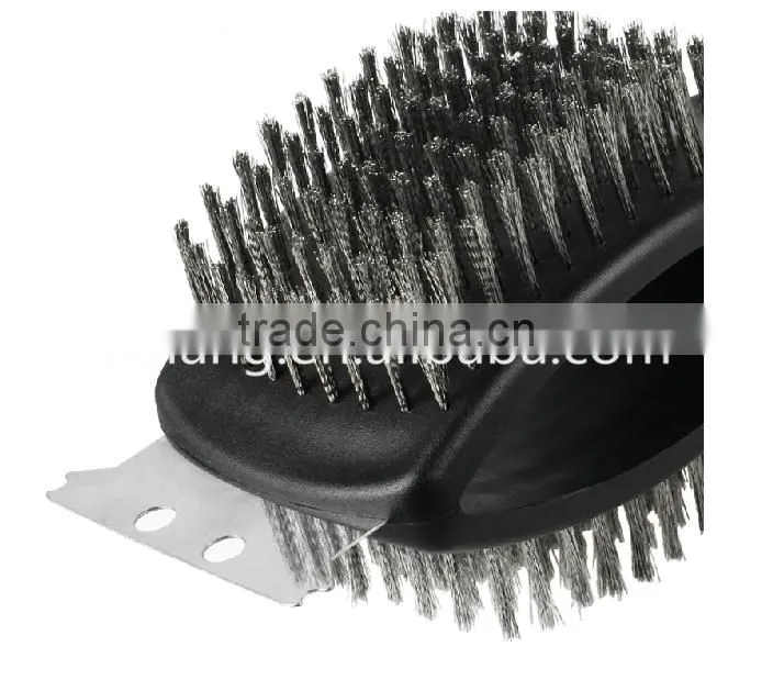 Two sides bbq grill cleaning brush with long handle