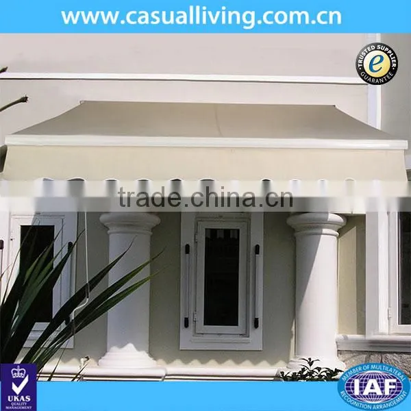 Patio 2x1.5m Aluminium Beige Door Awnings retractable
