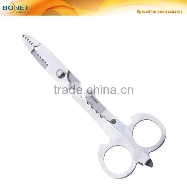 S91006 FDA qualified 6-1/2" curved Stainless Steel fish cutting scissors