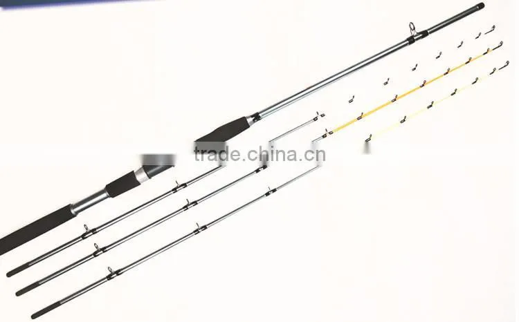 Carbon Fiber Lure Boat Spinning Fishing Rod with 3 Different Action Tips