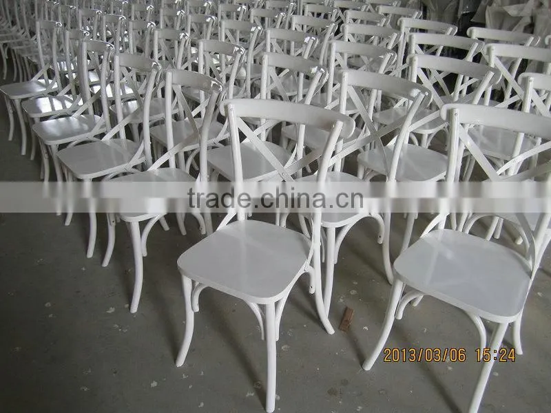 wooden cross backrest chair design for restaurant