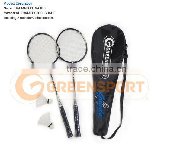 High Quality Alumium Badminton Racket Set Carry Bag Packing