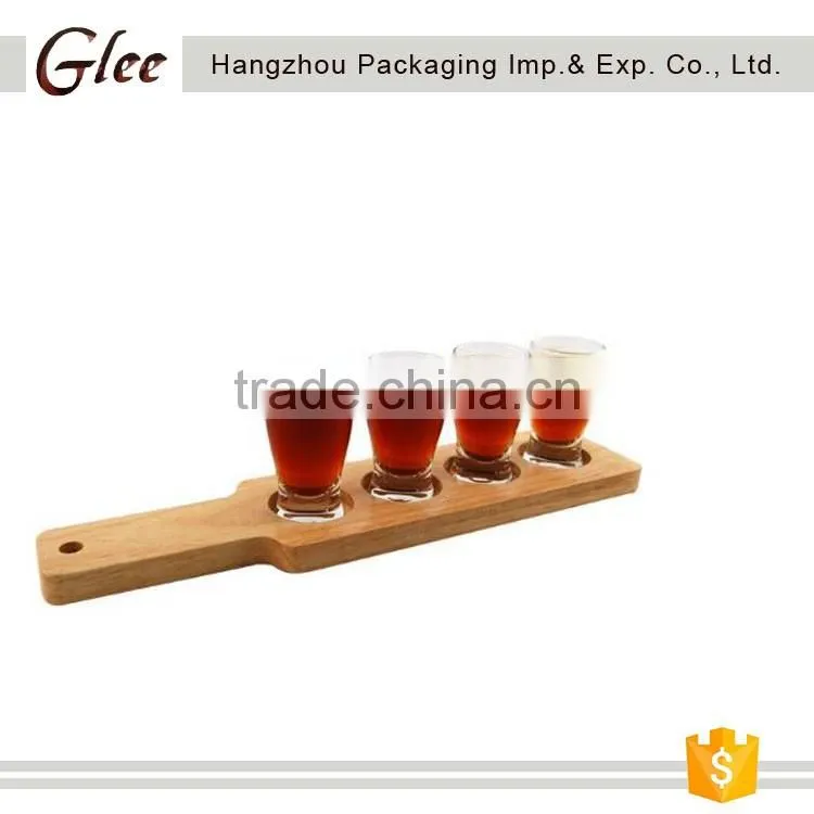 custom pine wholesale drinking paddle wood wine tray