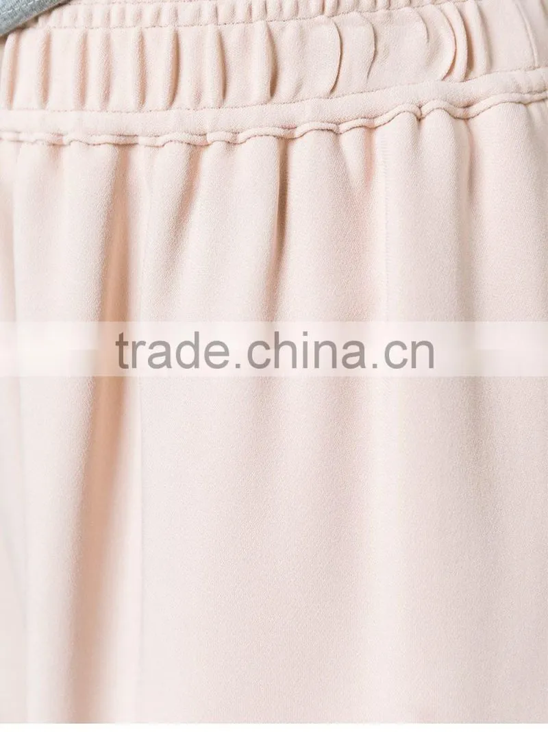 Wholesale Custom Fashion Women Summer Plain Cotton Super Soft Pink Ruffled Hem Shorts Pants