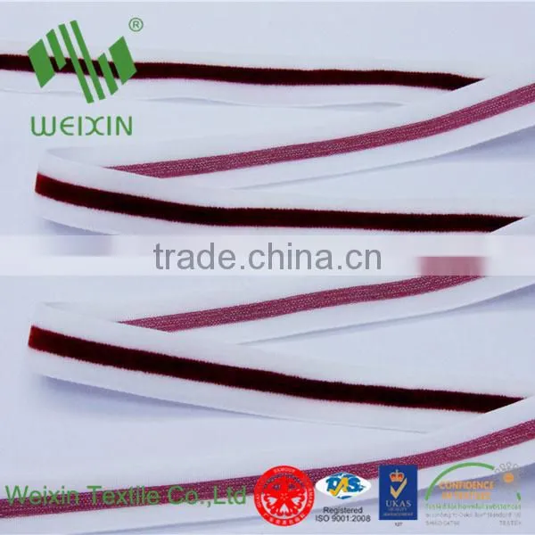Knitted String Elastic Trimming Lingerie Purfle Velvet Webbing