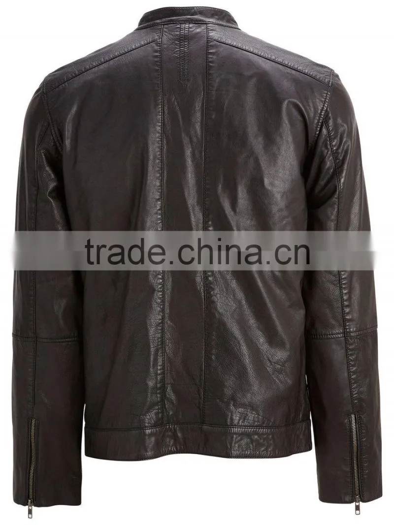 ALIKE pu biker jacket for men