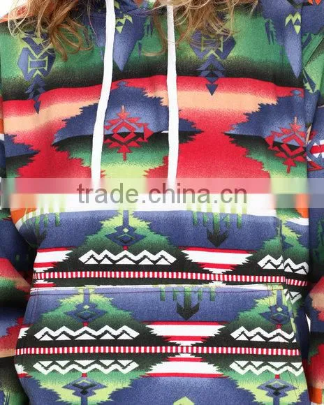 wholesale Aztec Print Mens Pullover 100 Polyester Hoodie