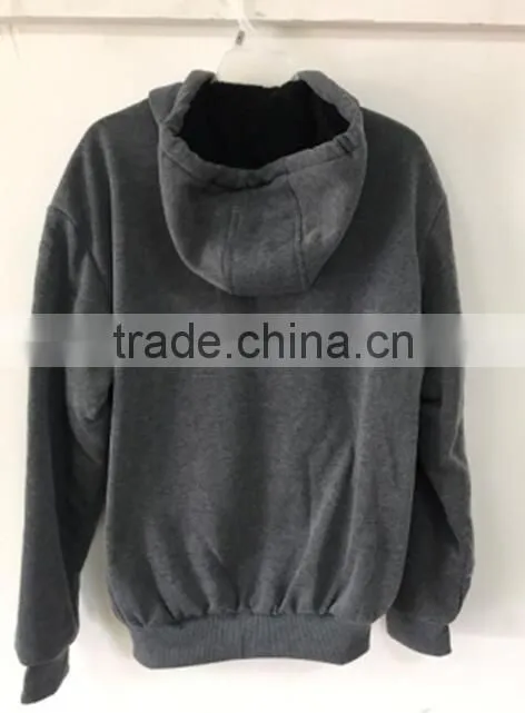 Sherpa lining simple style men hoody jacket