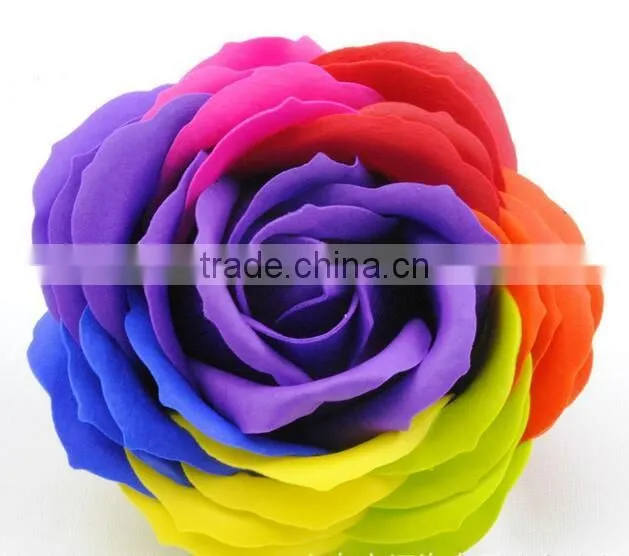 Wholesale Romantic Gift magic Rose big Soap Flower with multicolor