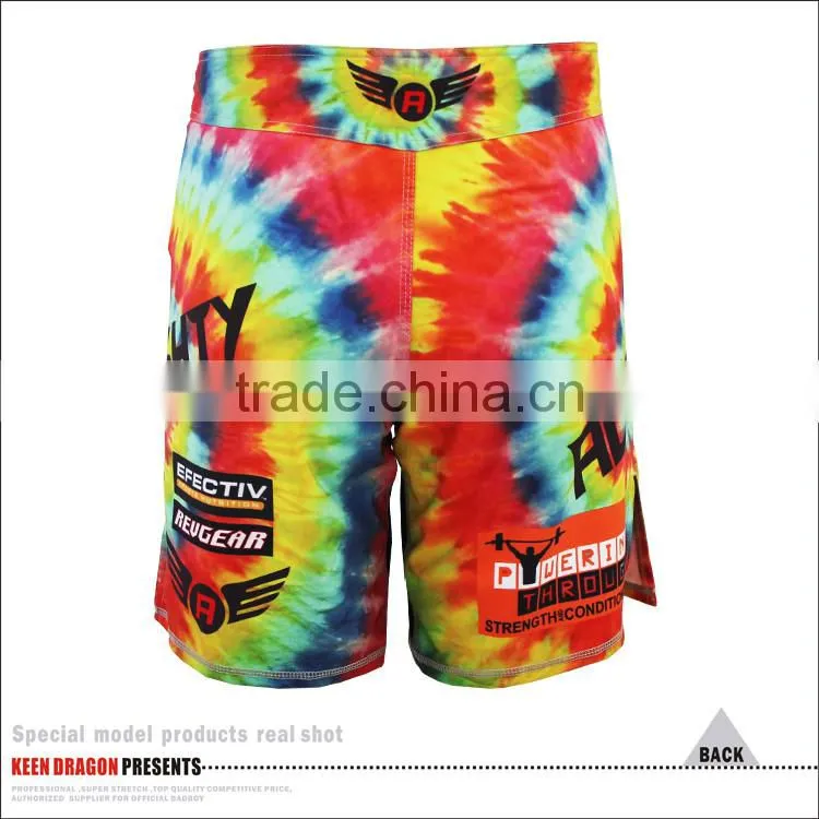 RAINBOW COLOR CUSTOM MADE MMA MENS SHORTS