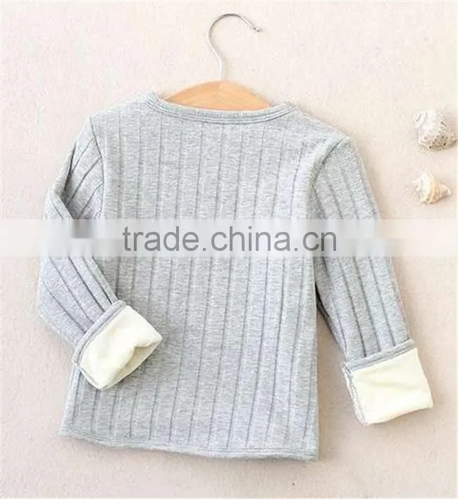 High quality baby winter fleece corduroy inside children clothings strip infant winter clothing model clothing