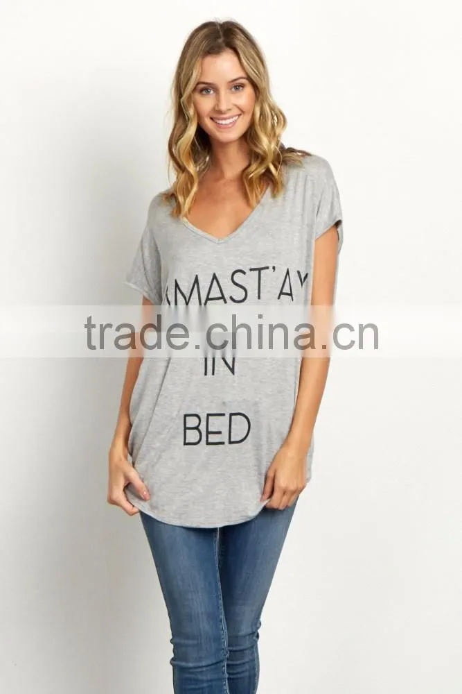 Wholesale graphic print short sleeve maternity wear fashion women maternity top