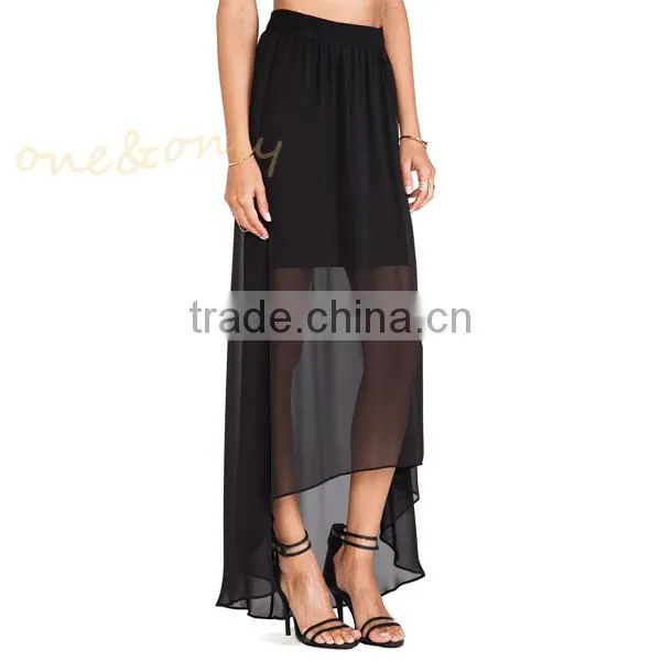 front short and long back skirt