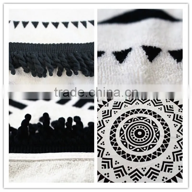 Custom Design Reactive Printed Beach Towel Round China Trade Assurance Factory