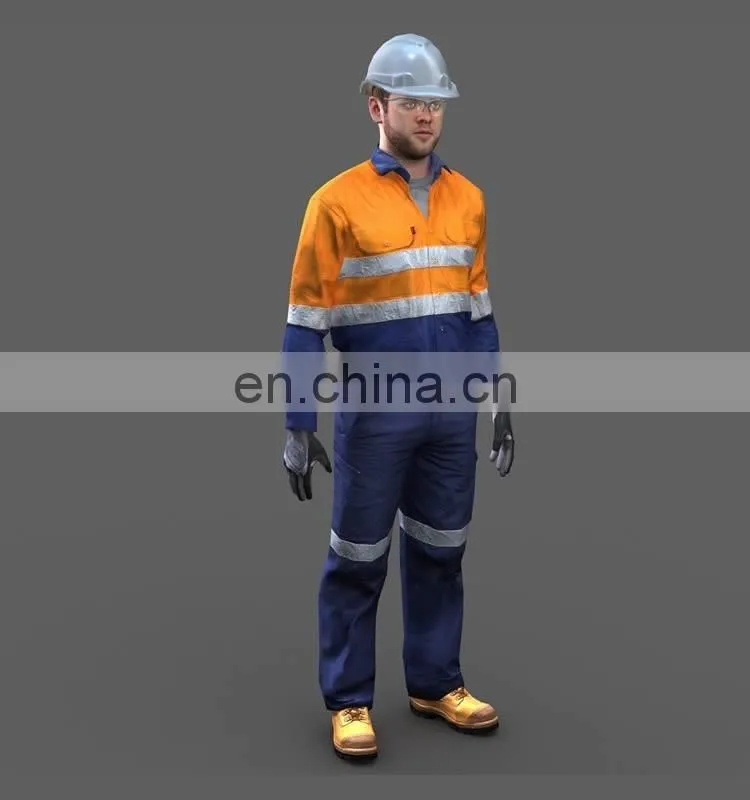 Factory price EN 11612 cotton Fire protection safety mining uniforms suit