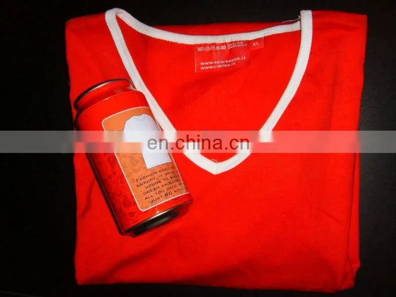 compressed t-shirt in customized shape