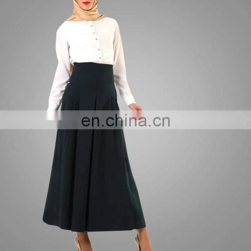 OEM Service China Factory Custom Made Wholesale Muslim Abaya Solid Long Skirt