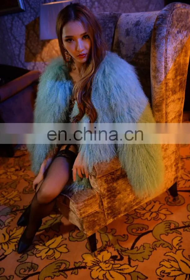 new style mongolian lamb fur coat for women