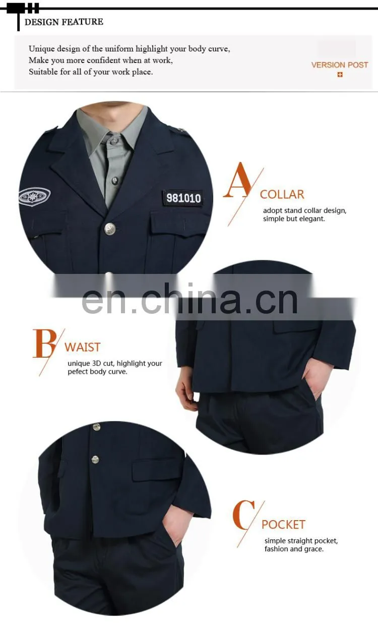 Design Security Guard Uniform, Work Wear Guard Uniform,Security Guard Uniforms For Sale