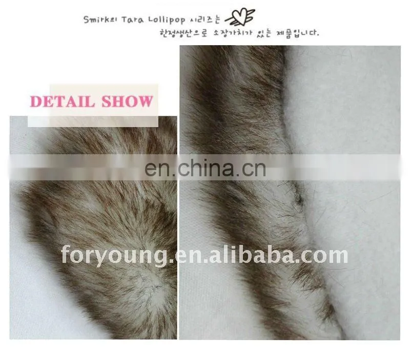 faux fur animal hood hat