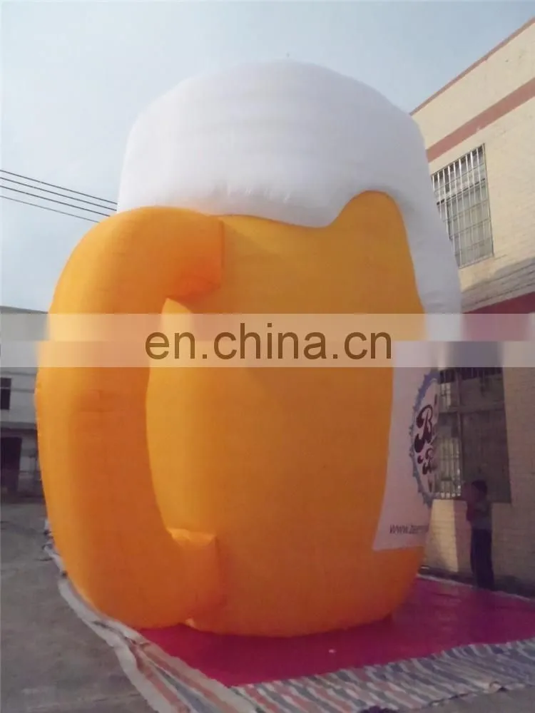 2017 Advertising Giant inflatable promotional beer cup, giant inflatable beer mug for promotion