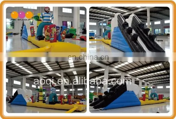 AOQI super inflatable water obstacle course giant inflatable water games with free EN14960 certificate