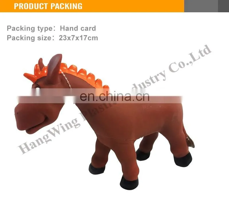 9 Inches Cartoon Donkey Evade Glue Animals Horse Toys