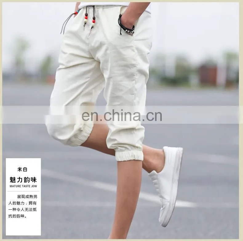 Yihao Trade Assurance Men's linen shorts plus size mens short pants casual sports shorts custom men jogger pants for boys