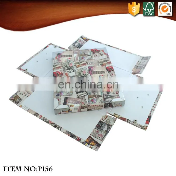 Folding fabric storage cardboard gift boxes containers