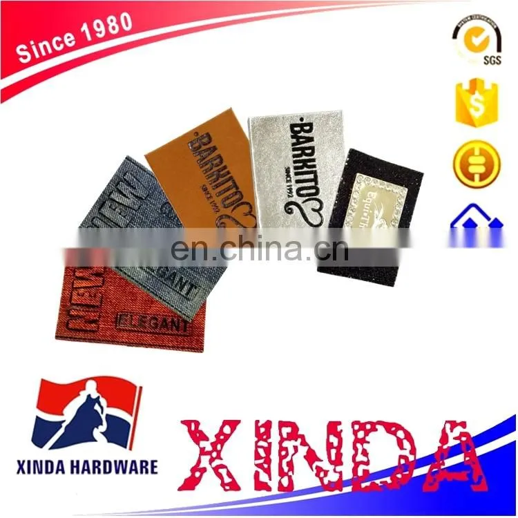 2017 new design fashion hot sales attractive leather label