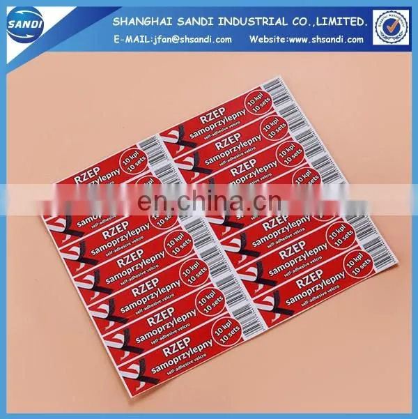 cheap adhesive label paper with printing