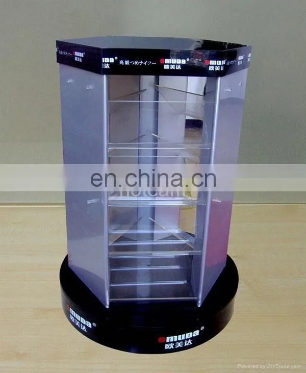large acrylic modern spinning display showcases