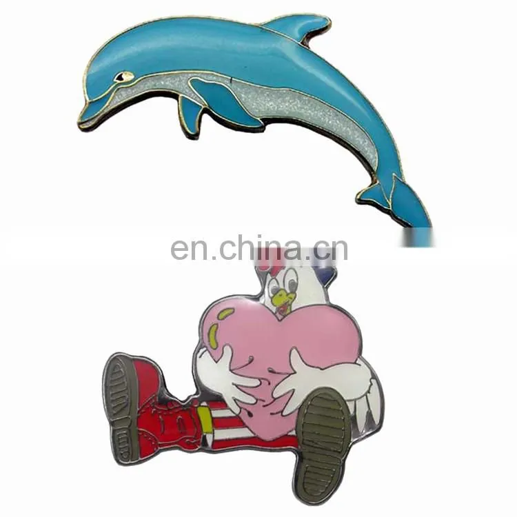 Wholesale Custom logo design metal iron clothing badge for working clothes school uniform