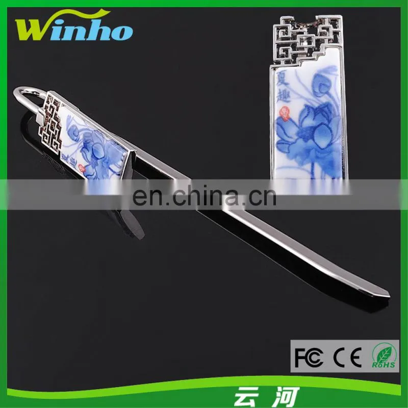 Winho Chinese Style Porcelain Bookmark with High-end Enamel