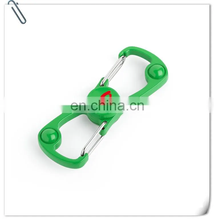 promotion gift dual zinc alloy carabiner fidget spinner