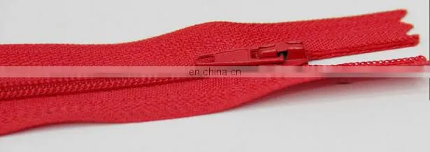 Cheap garment zipper plastic double color zippers large roll custom resin zipper