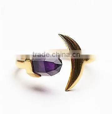 Latest gold ring design natural stone turquoise ring for for wholesale