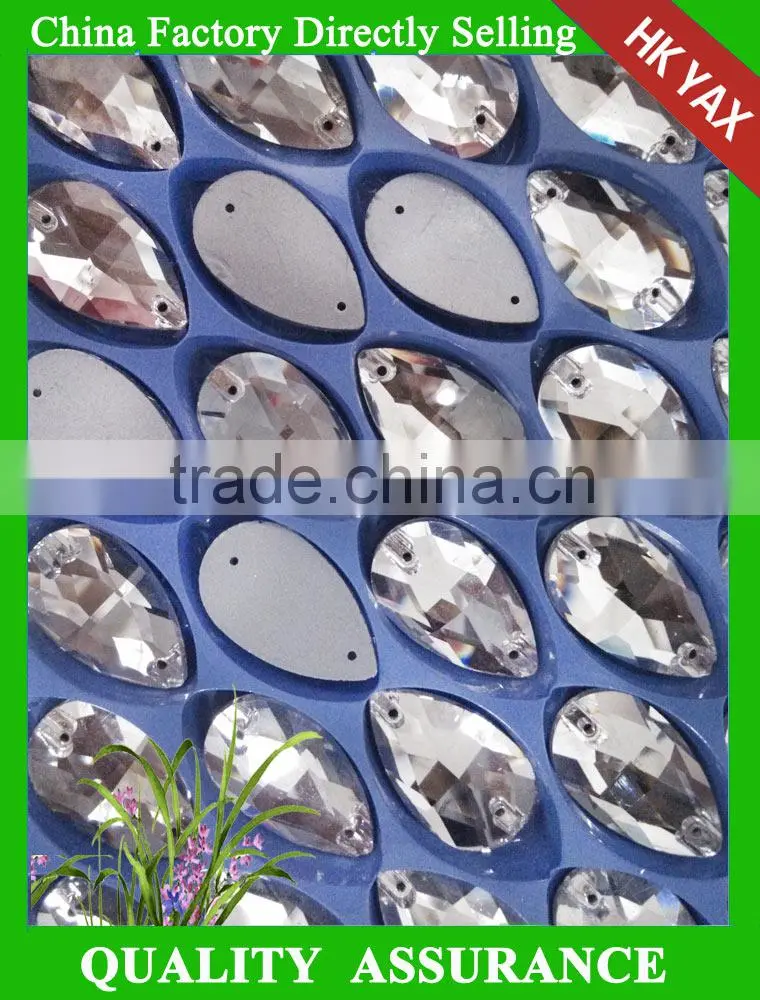 1030L China fancy clear glass teardrop beads,wholesale glass clear teardrop beads;teardrop clear glass beads