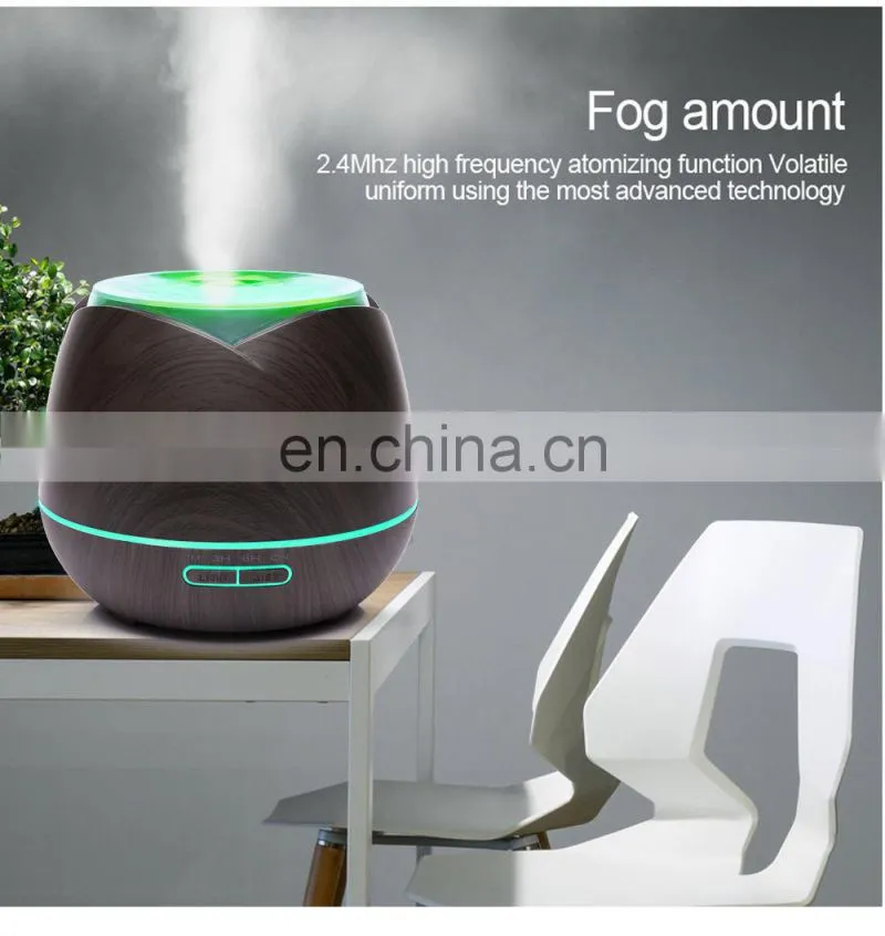 Electronic wood grain scent aroma essential oil diffuser cool mist ultrasonic humidifier
