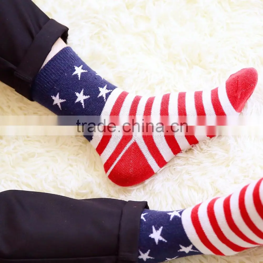 Newest Hot National Flag Colorful Customer Design tube men socks