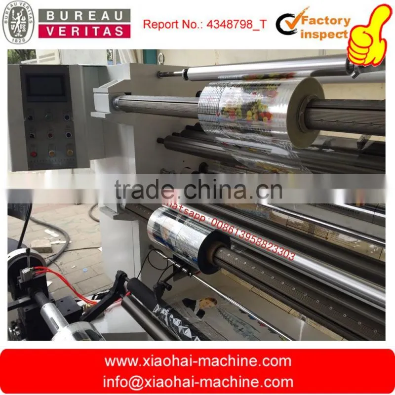 Automatic Paper plastic film PVC PET BOPP slitting and rewinding machine with flat and disc knife and full automatic tension